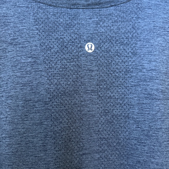 Lululemon Swiftly Relaxed Long-Sleeve Shirt Hip Length-blue heather-size 8 - Picture 4 of 4
